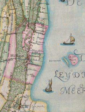 17e eeuwse kaart van Hillegom